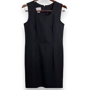 Vintage Jason Cody Women's Black Sheath Dress Size 10 Sleeveless Dark Academia